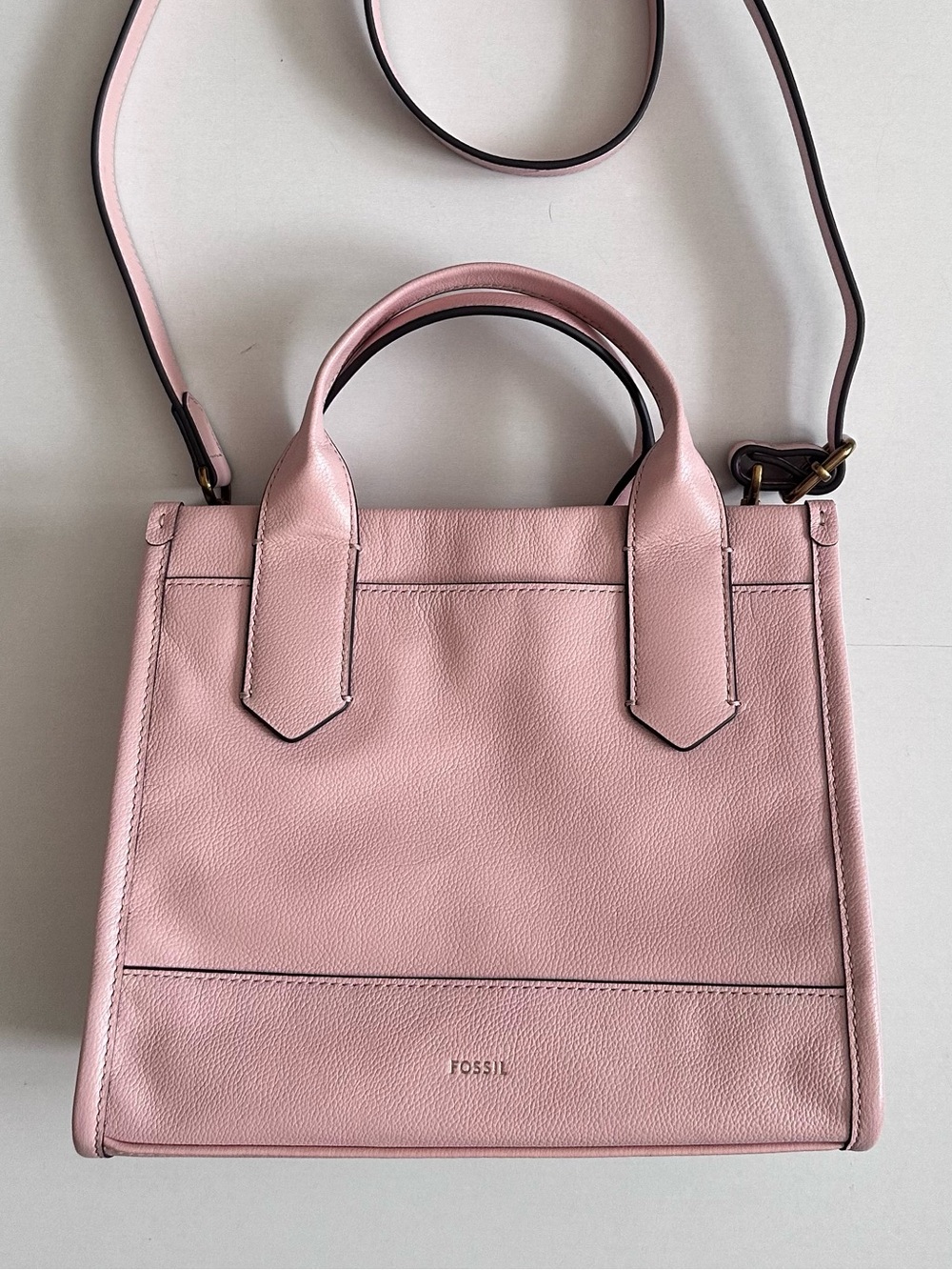 FOSSIL Kyler Leather Satchel Light Pink